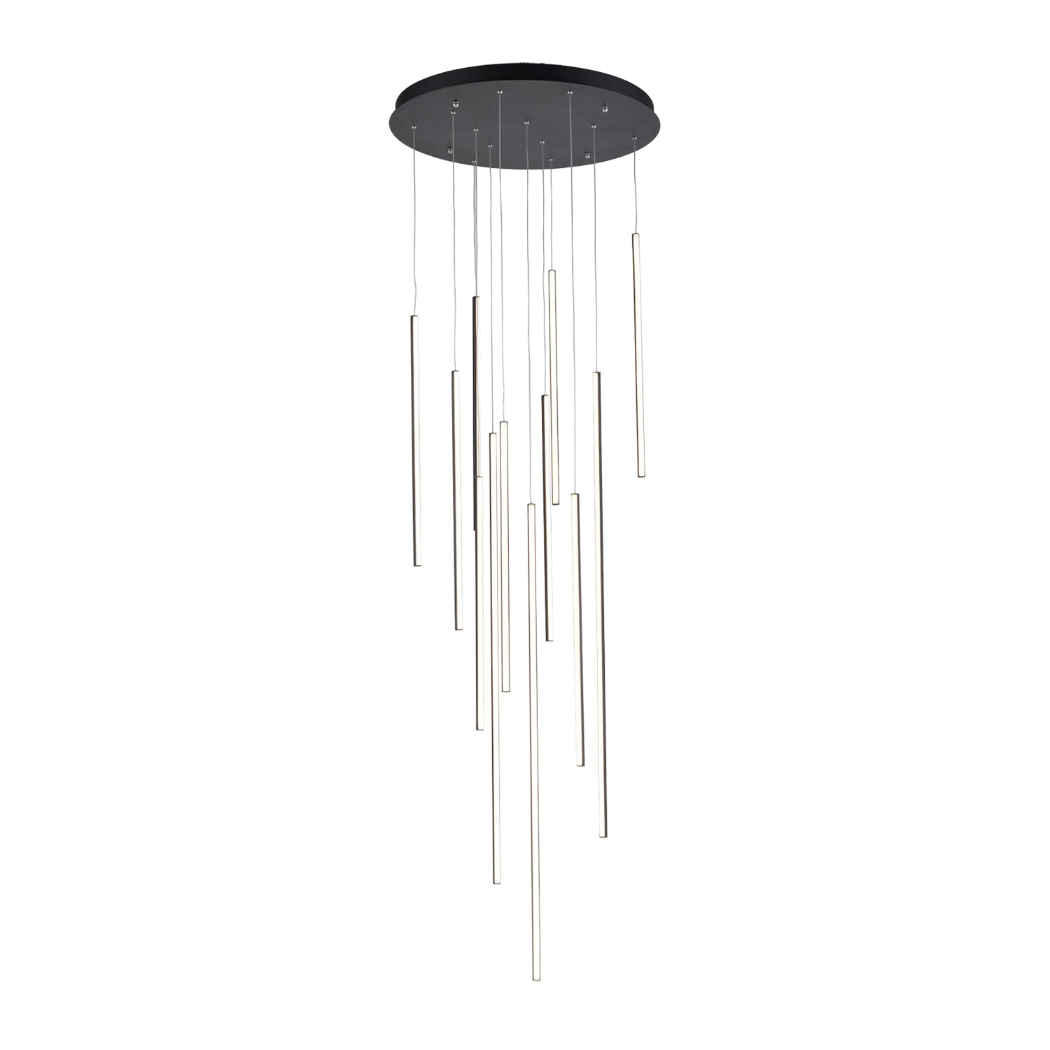 Kuzco Chute black [universal voltage and 0-10 dimming] multi-pendant MP14924-BK-UNV-010