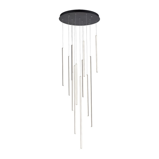 Kuzco Chute black [universal voltage and 0-10 dimming] multi-pendant MP14924-BK-UNV-010