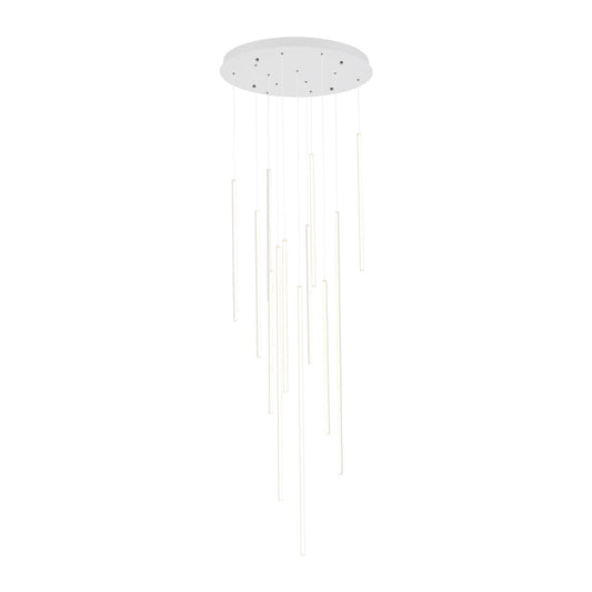 Kuzco Chute white [universal voltage and 0-10 dimming] multi-pendant MP14924-WH-UNV-010
