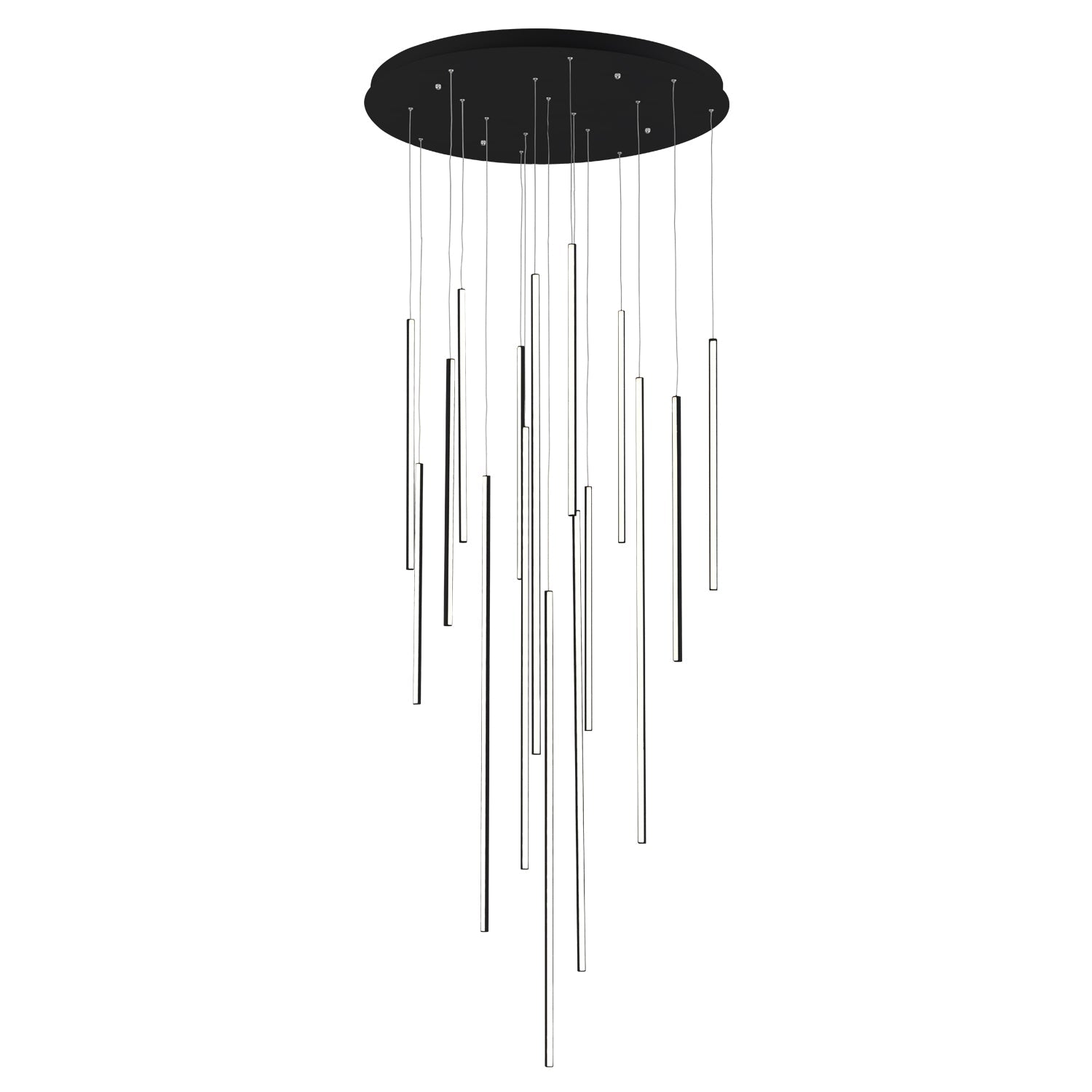 Kuzco Chute black [universal voltage and 0-10 dimming] multi-pendant MP14932-BK-UNV-010