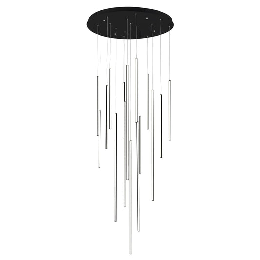 Kuzco Chute black [universal voltage and 0-10 dimming] multi-pendant MP14932-BK-UNV-010