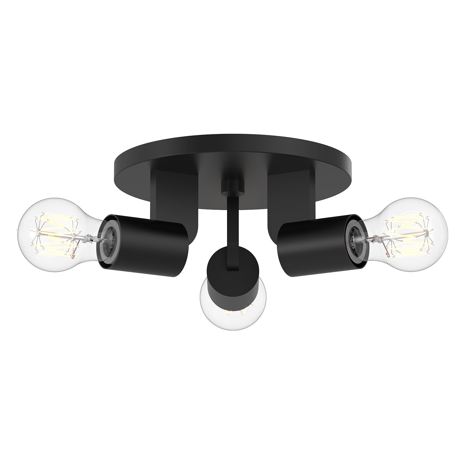 Alora Mood Claire matte black semi-flush mount SF607003MB