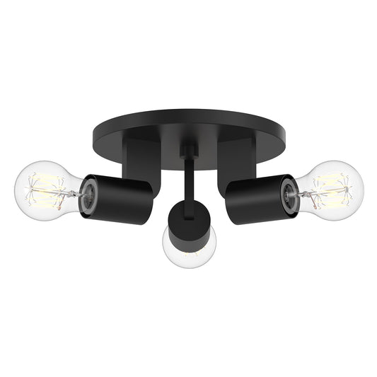 Alora Mood Claire matte black semi-flush mount SF607003MB