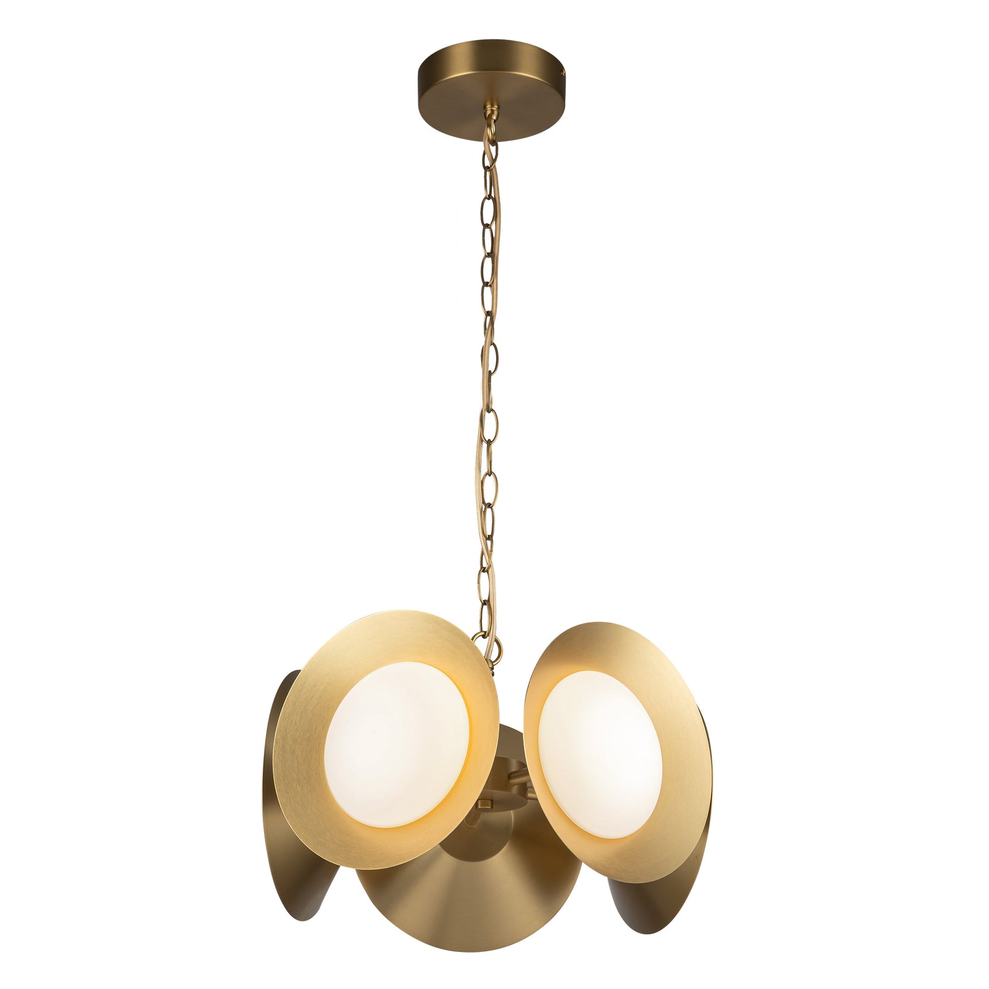 Kuzco Cleo brushed gold chandelier CH77916-BG/OP-UNV
