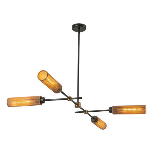 Alora Mood Colby matte black linear pendant LP491452MBTJ