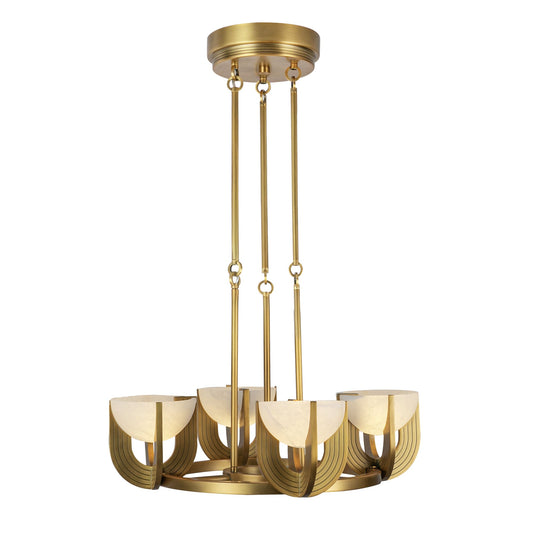 Alora Colette vintage brass chandelier CH362423VBAR-UNV