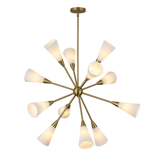 Alora Mood Cosmo brushed gold chandelier CH462039BGGR