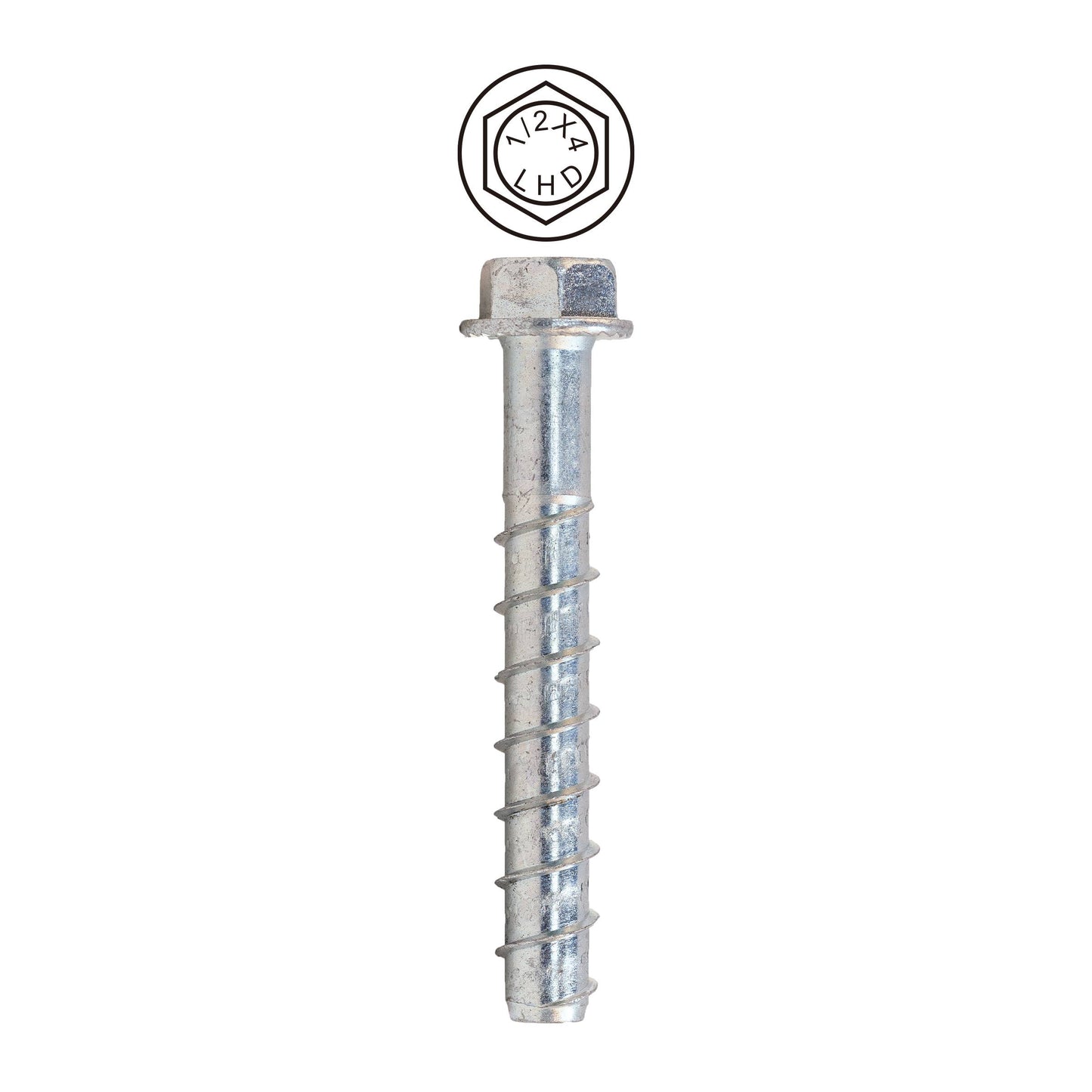 Dottie CSB12400 Dottie 1/2 Inch X 4 Inch Hex Head Concrete Screw Bolt CSB12400