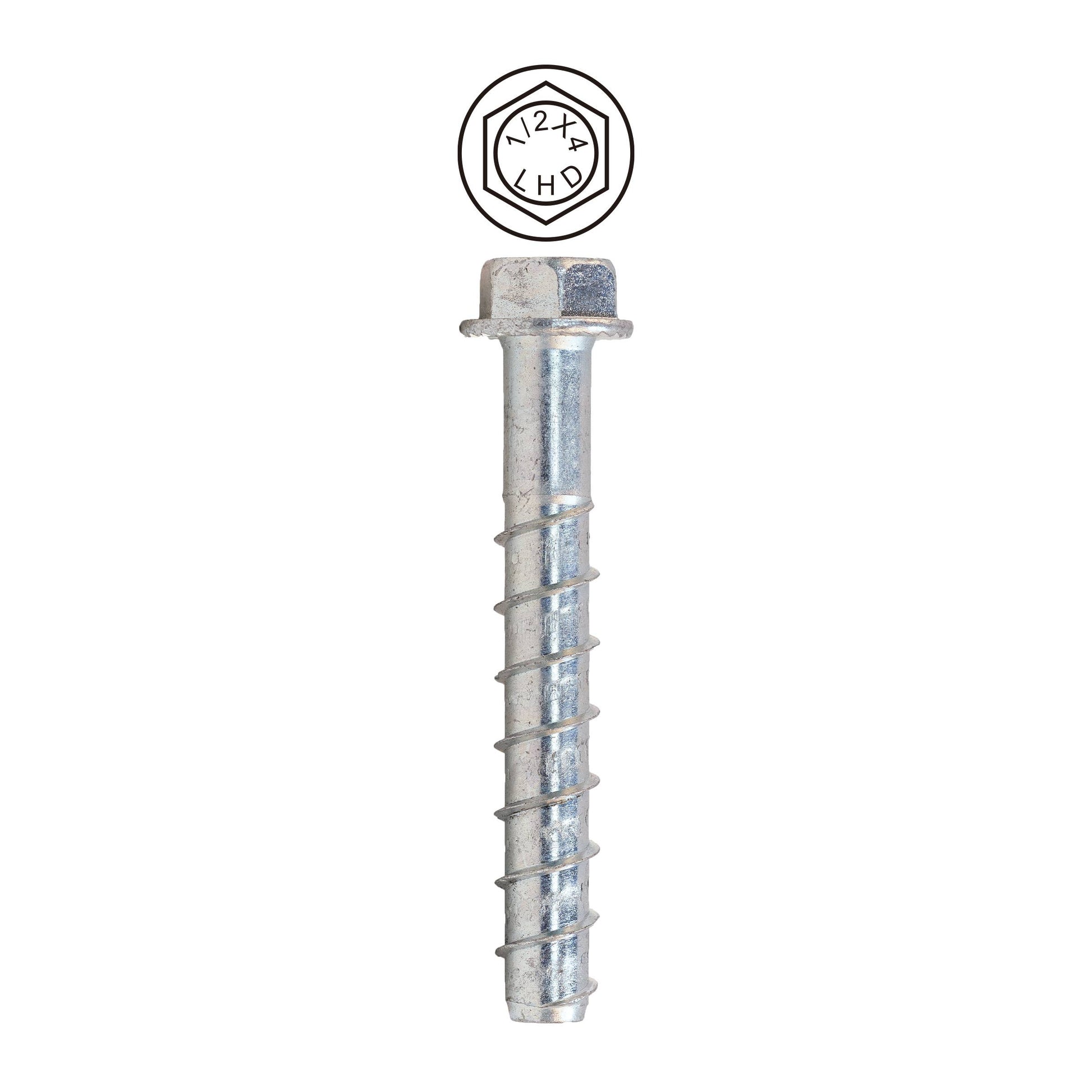 Dottie CSB12400 Dottie 1/2 Inch X 4 Inch Hex Head Concrete Screw Bolt CSB12400