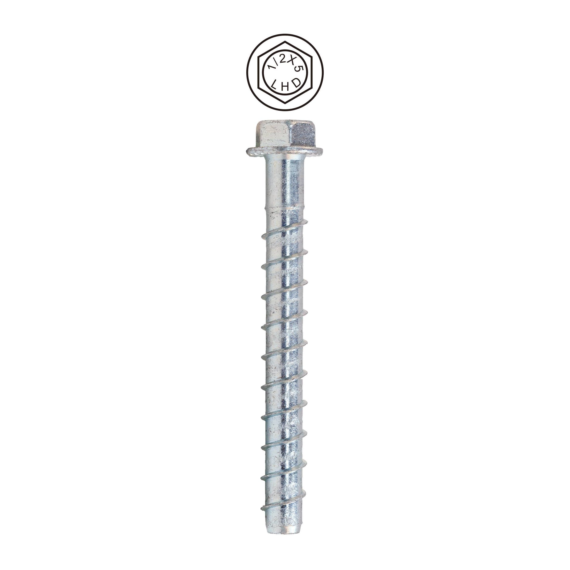 Dottie CSB12500 Dottie 1/2 in x 5 in Hex Head Concrete Screw Bolt CSB12500