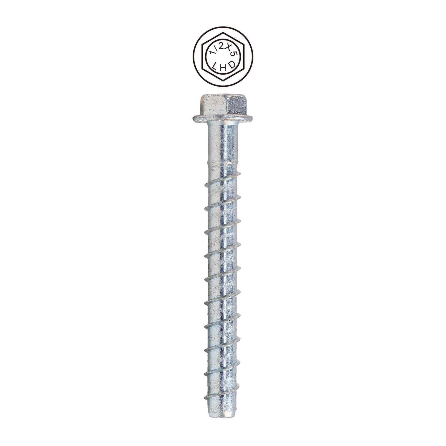 Dottie CSB12500 Dottie 1/2 Inch X 5 Inch Hex Head Concrete Screw Bolt CSB12500