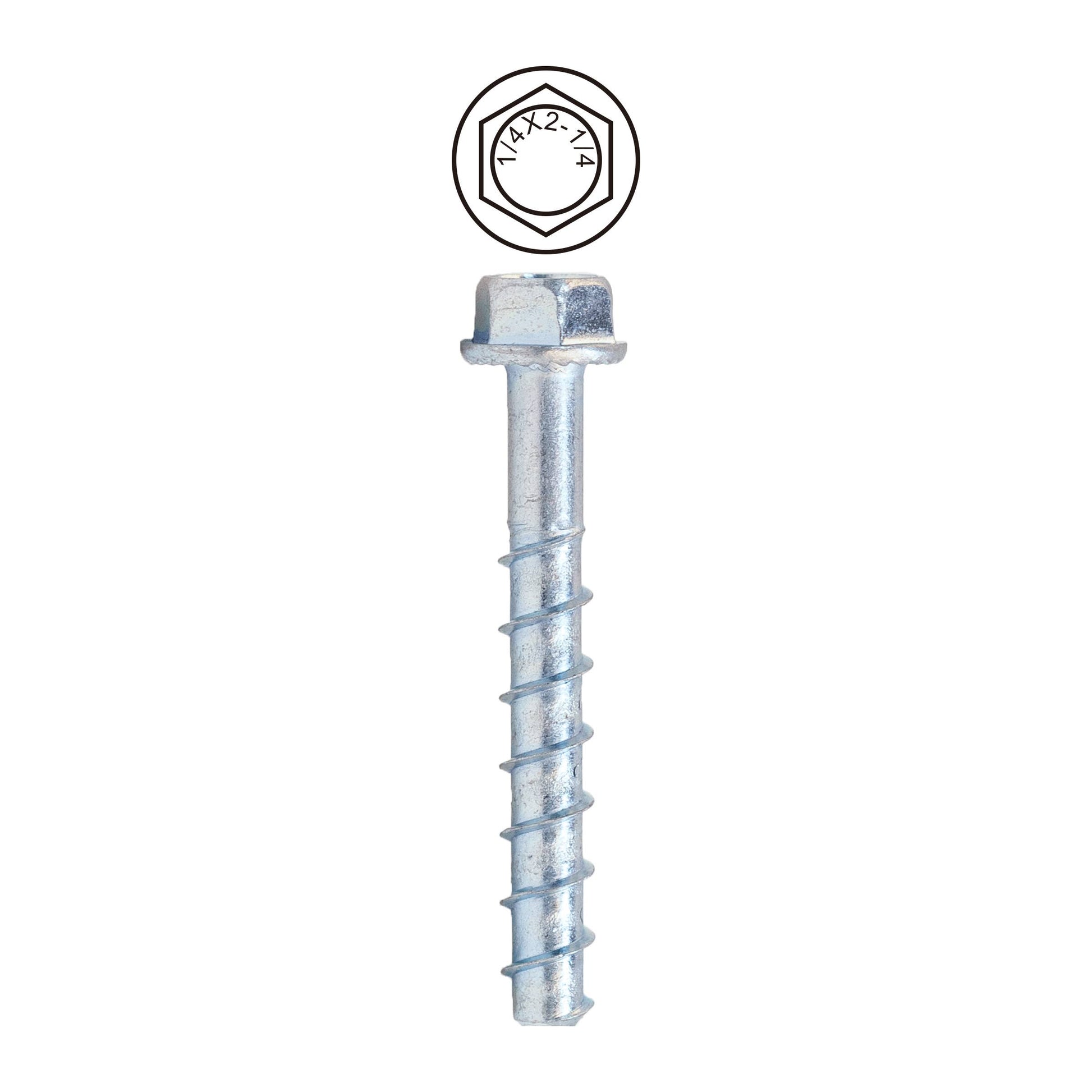 Dottie CSB14214 Dottie 1/4 in x 2-1/4 in Hex Head Concrete Screw Bolt CSB14214