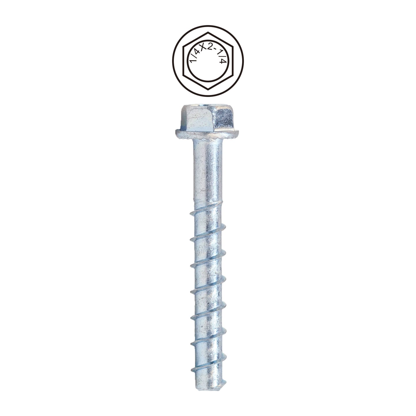 Dottie CSB14214 Dottie 1/4 Inch X 2-1/4 Inch Hex Head Concrete Screw Bolt CSB14214
