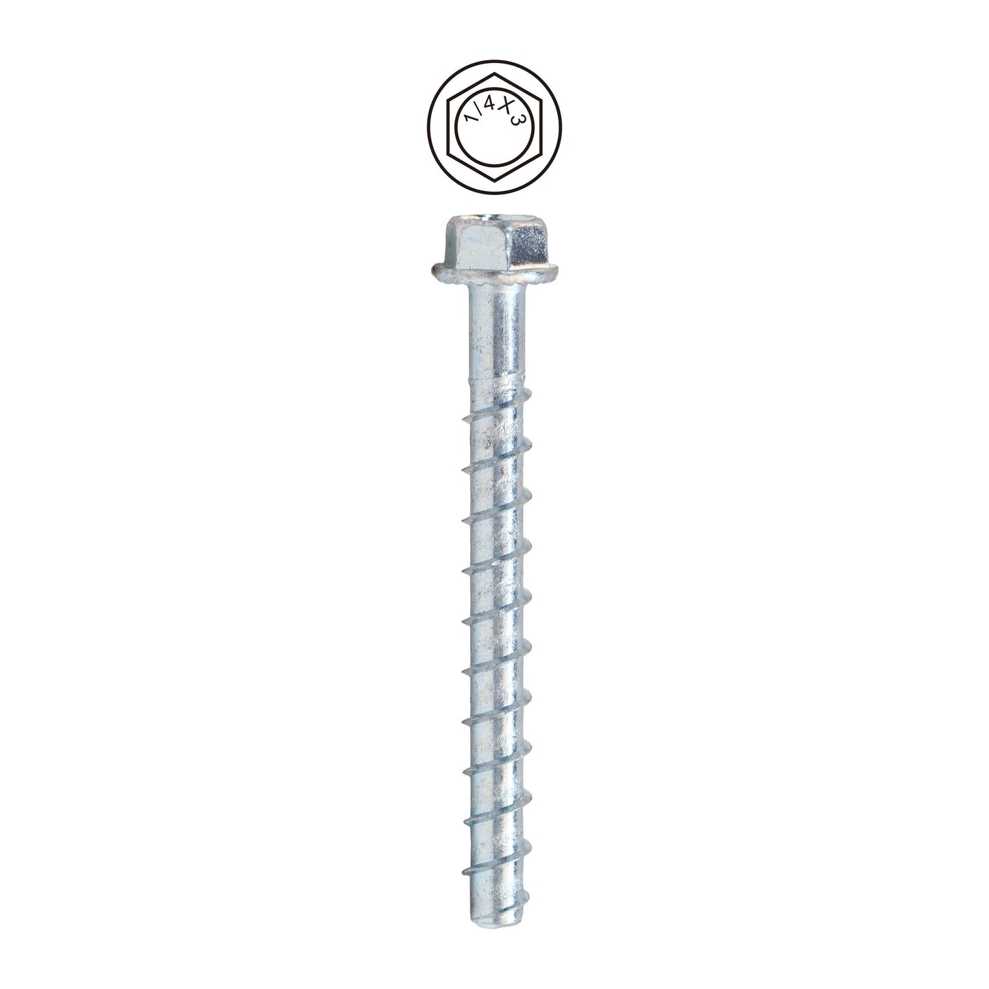 Dottie CSB14300 Dottie 1/4 Inch X 3 Inch Hex Head Concrete Screw Bolt CSB14300