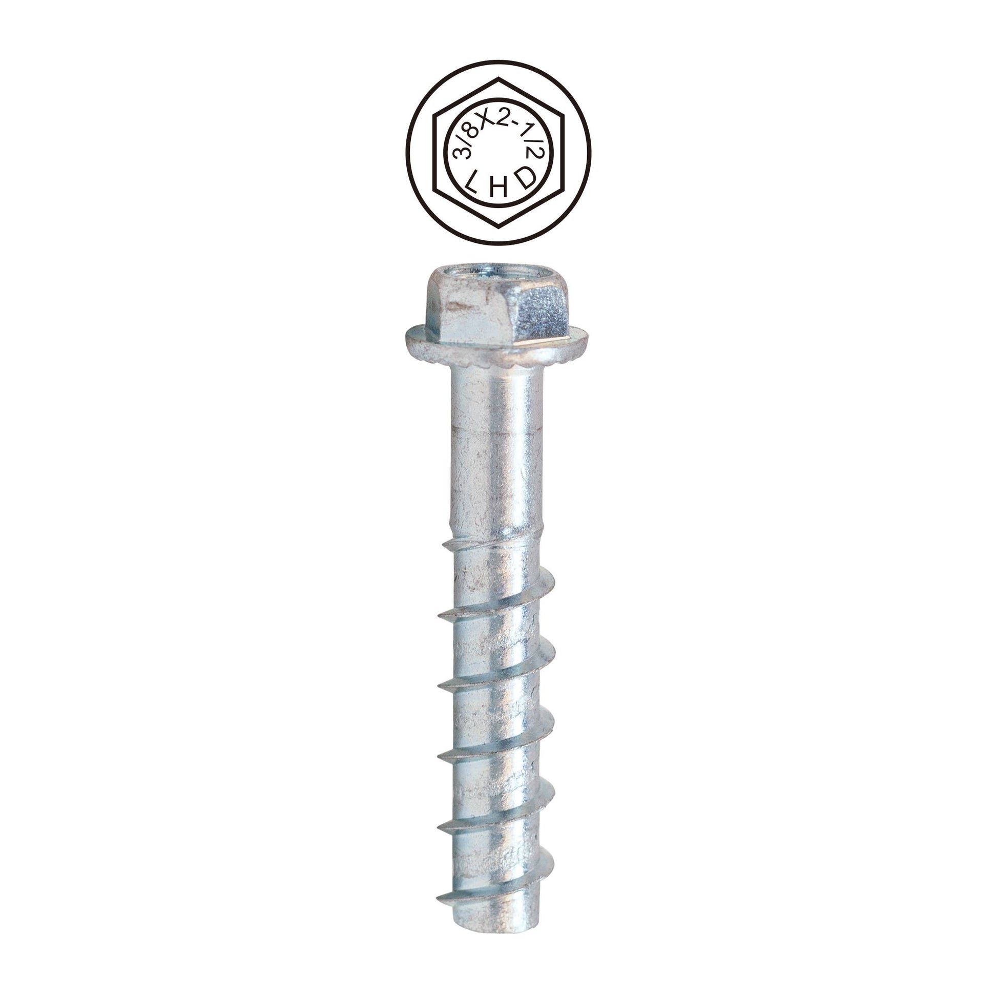Dottie CSB38212 Dottie 3/8 Inch X 2-1/2 Inch Hex Head Concrete Screw Bolt CSB38212