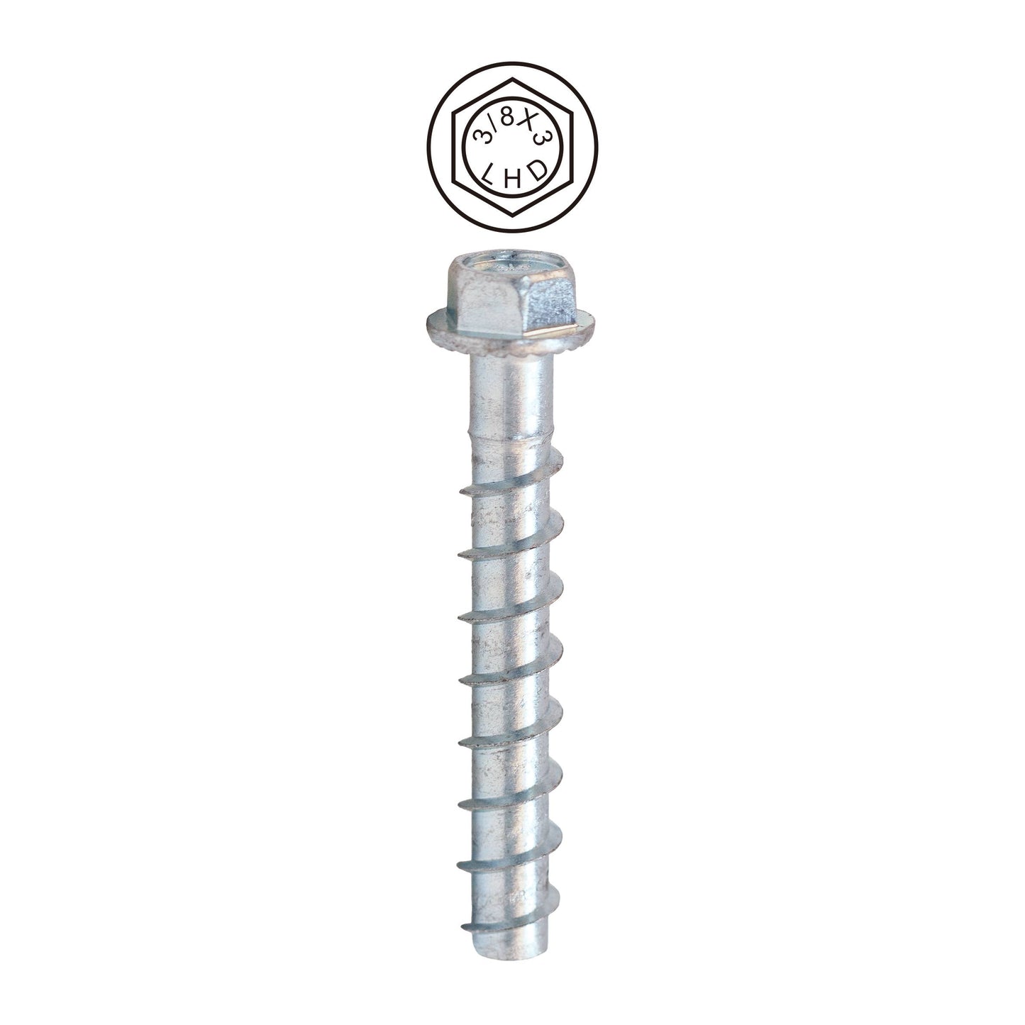 Dottie CSB38300 Dottie 3/8 in x 3 in Hex Head Concrete Screw Bolt CSB38300