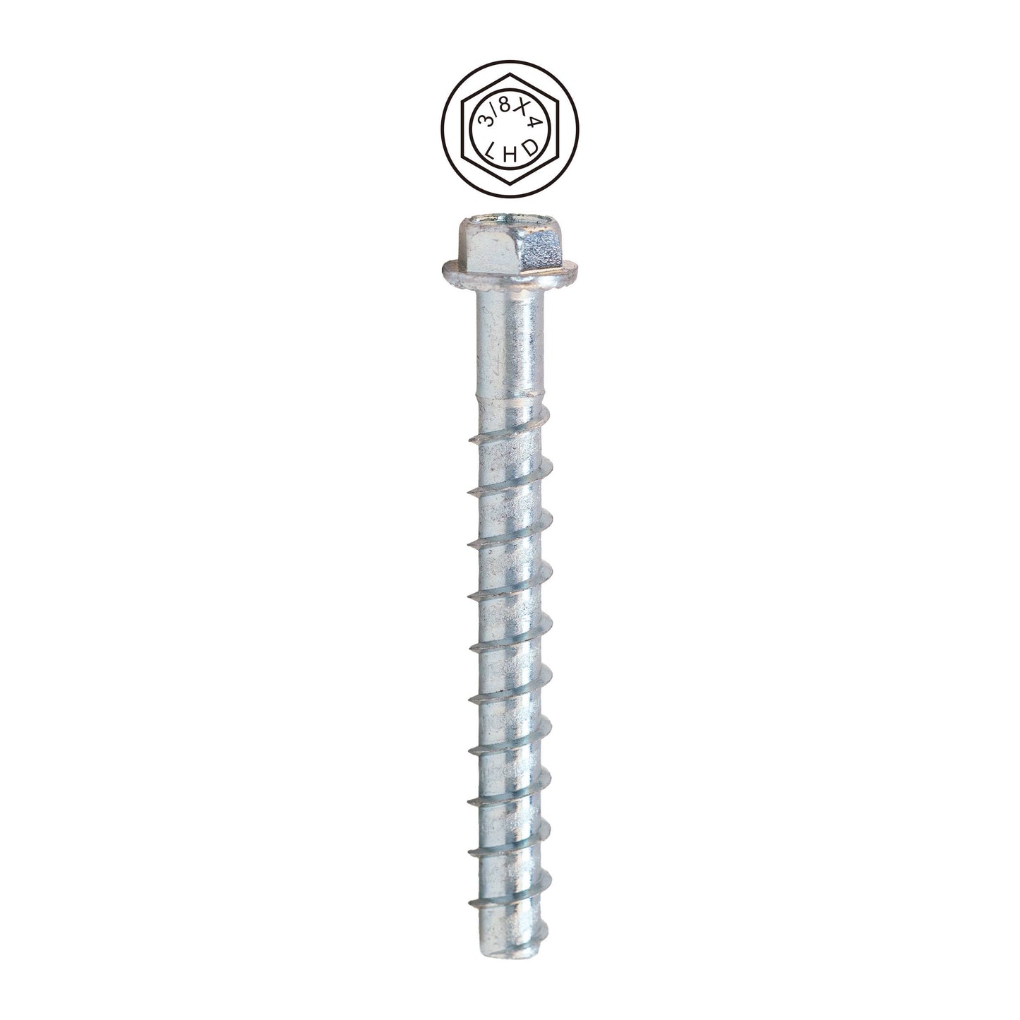 Dottie CSB38400 Dottie 3/8 Inch X 4 Inch Hex Head Concrete Screw Bolt CSB38400