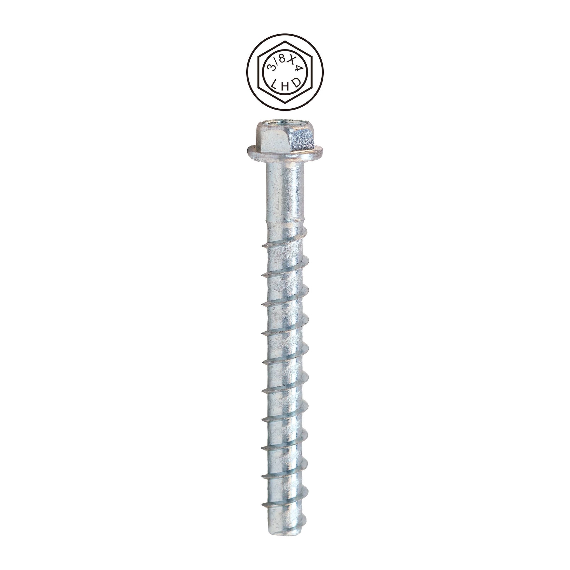 Dottie CSB38400 Dottie 3/8 Inch X 4 Inch Hex Head Concrete Screw Bolt CSB38400