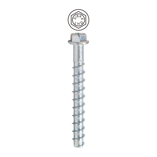 Dottie CSB38400 Dottie 3/8 Inch X 4 Inch Hex Head Concrete Screw Bolt CSB38400
