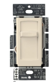Lutron Skylark LED+ dimmer switch in Light Almond