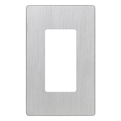 Lutron Claro 1-gang wall plate in Stainless Steel