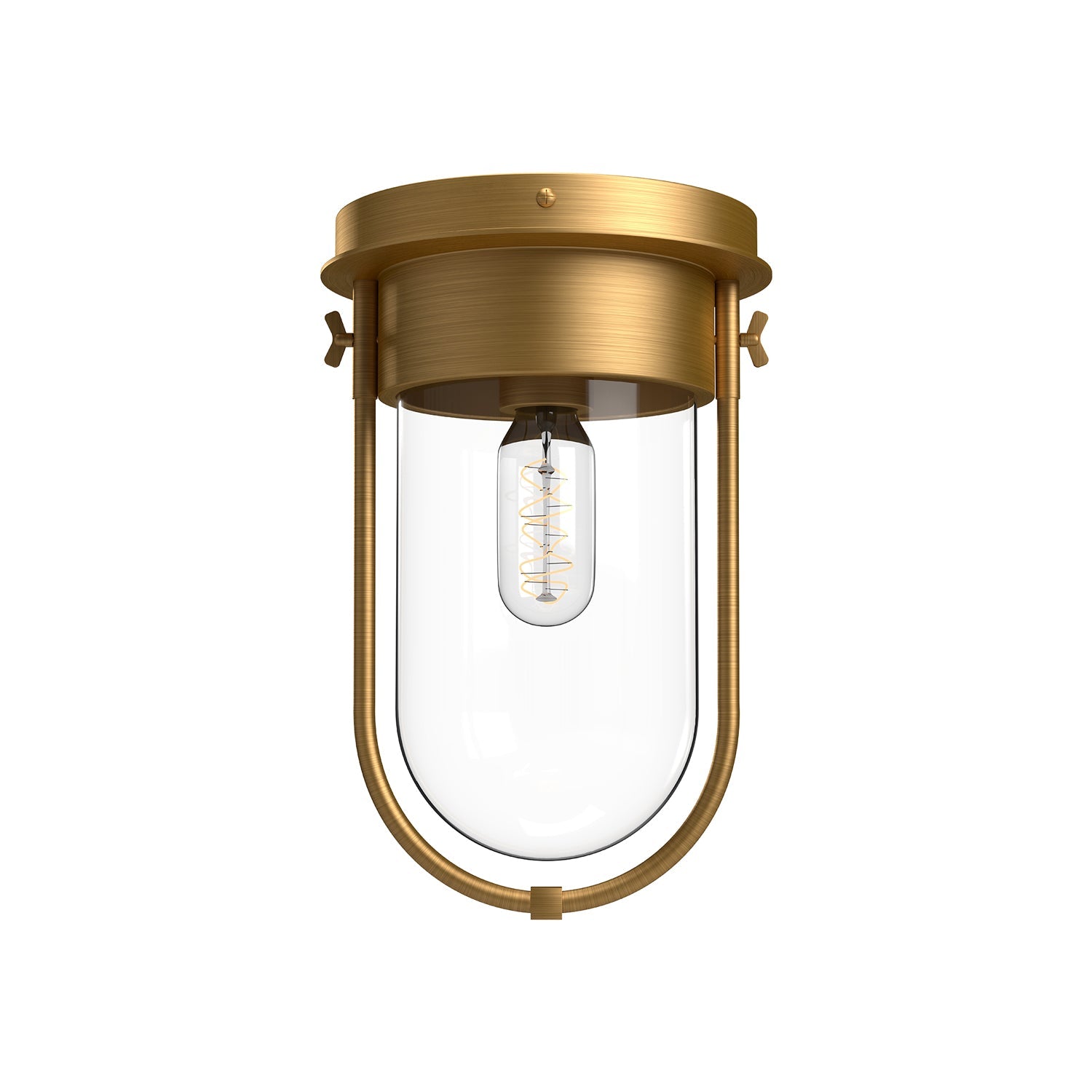 Alora Mood Cyrus aged gold flush mount FM539008AGCL