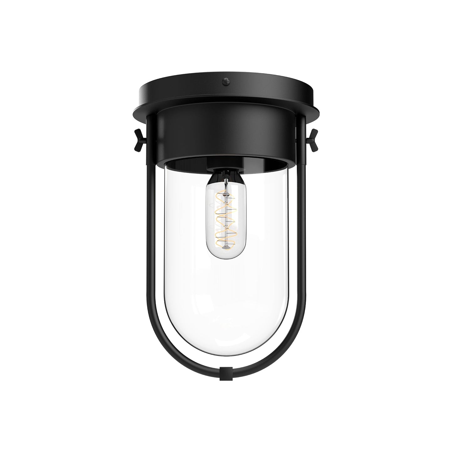 Alora Mood Cyrus clear glass flush mount FM539008MBCL