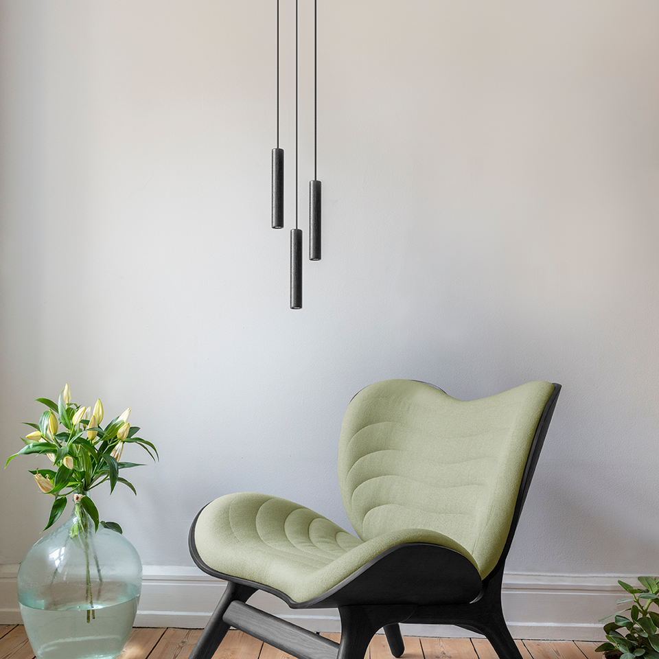 UMAGE Chimes Cluster 3 Black Oak - US — styled interior view