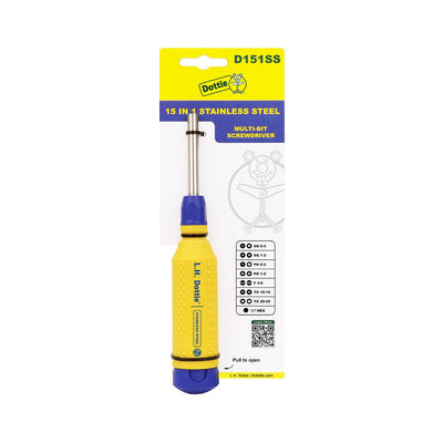 Dottie D151SS Dottie Stainless Steel 15 In 1 Multi-Bit Screwdriver D151SS