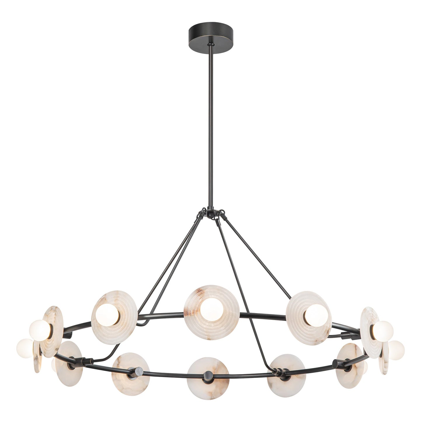 Alora Dahlia urban bronze chandelier CH346046UBAR