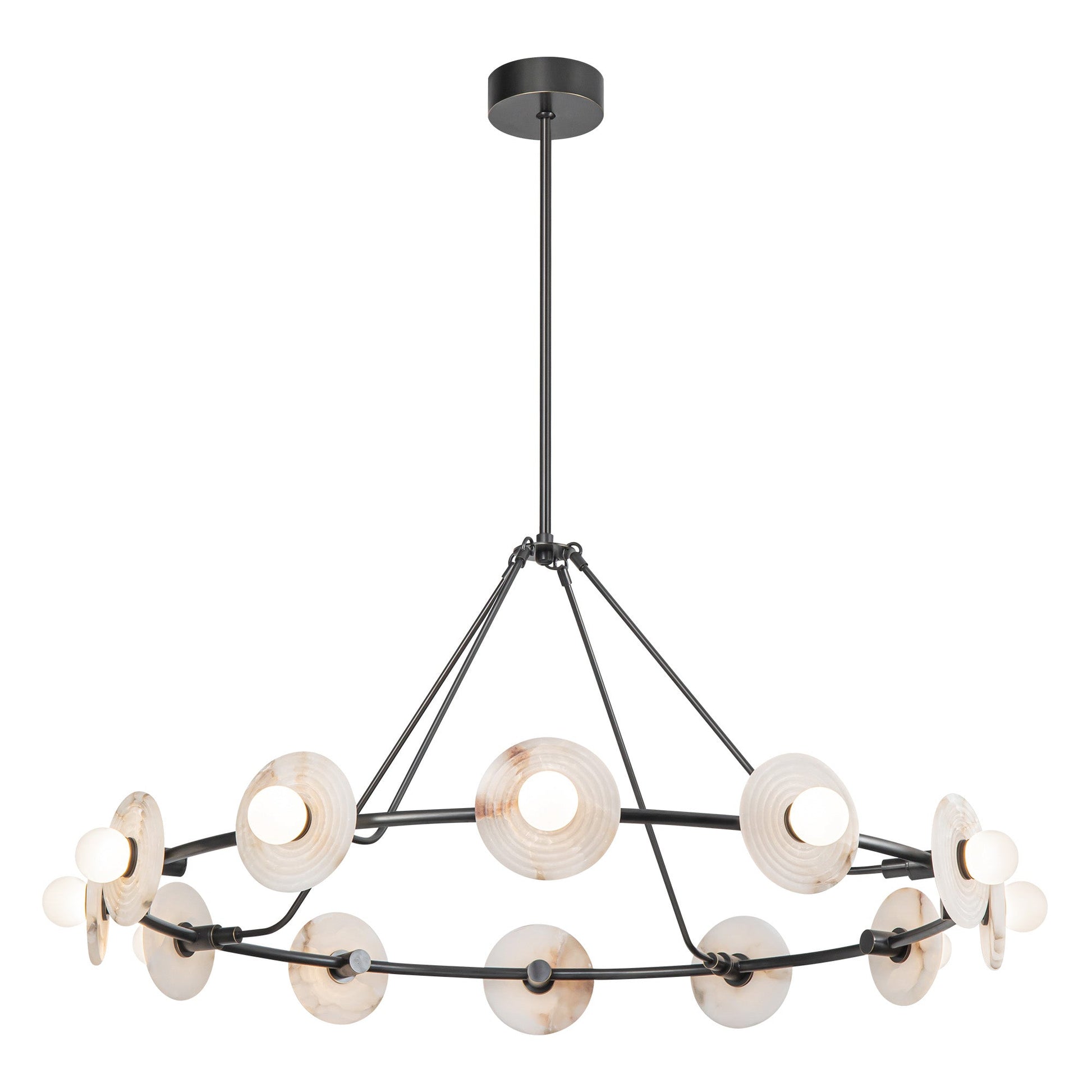 Alora Dahlia urban bronze chandelier CH346046UBAR