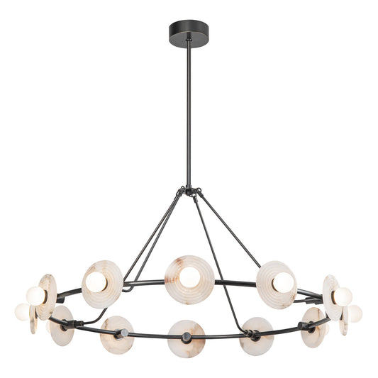 Alora Dahlia urban bronze chandelier CH346046UBAR