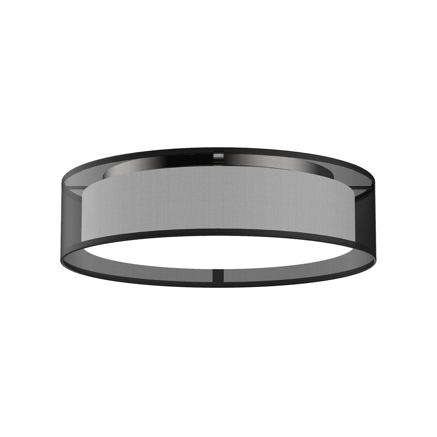 Kuzco Dalton black organza [5 selectable color temperatures] flush mount FM7916-BOR