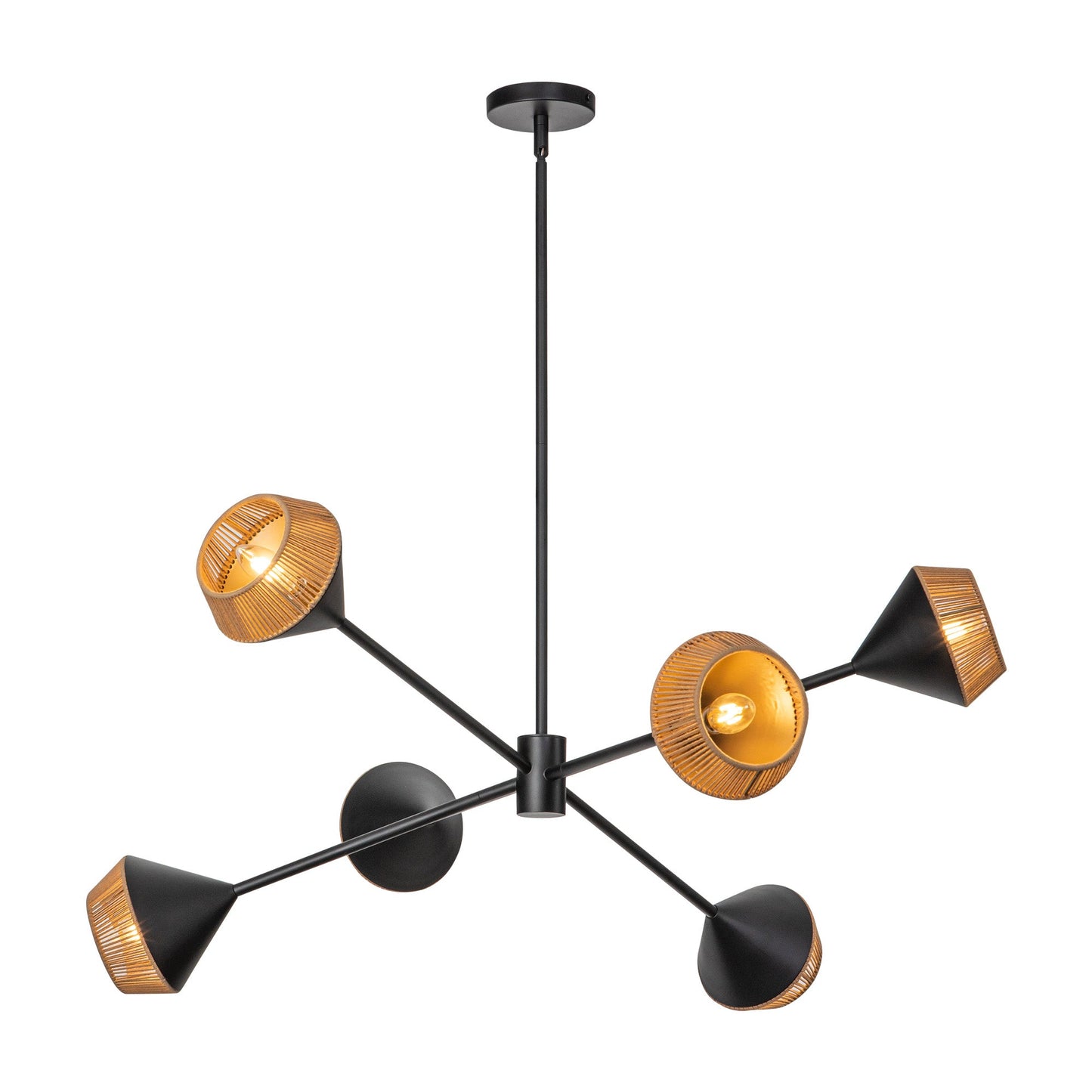 Alora Mood Daphne matte black chandelier CH633638MBBR
