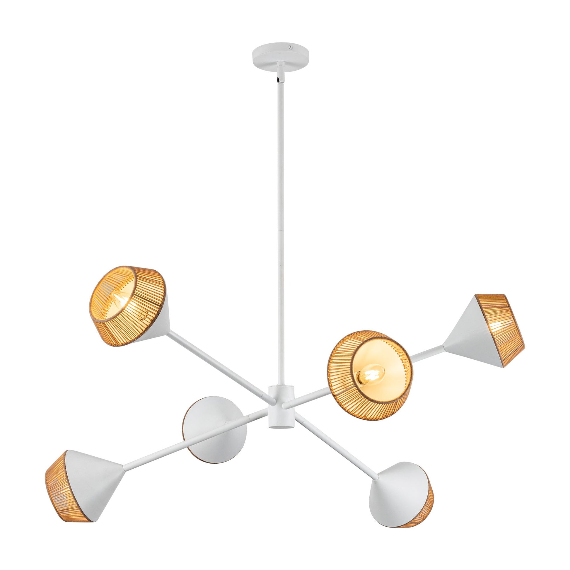 Alora Mood Daphne white chandelier CH633638WHBR