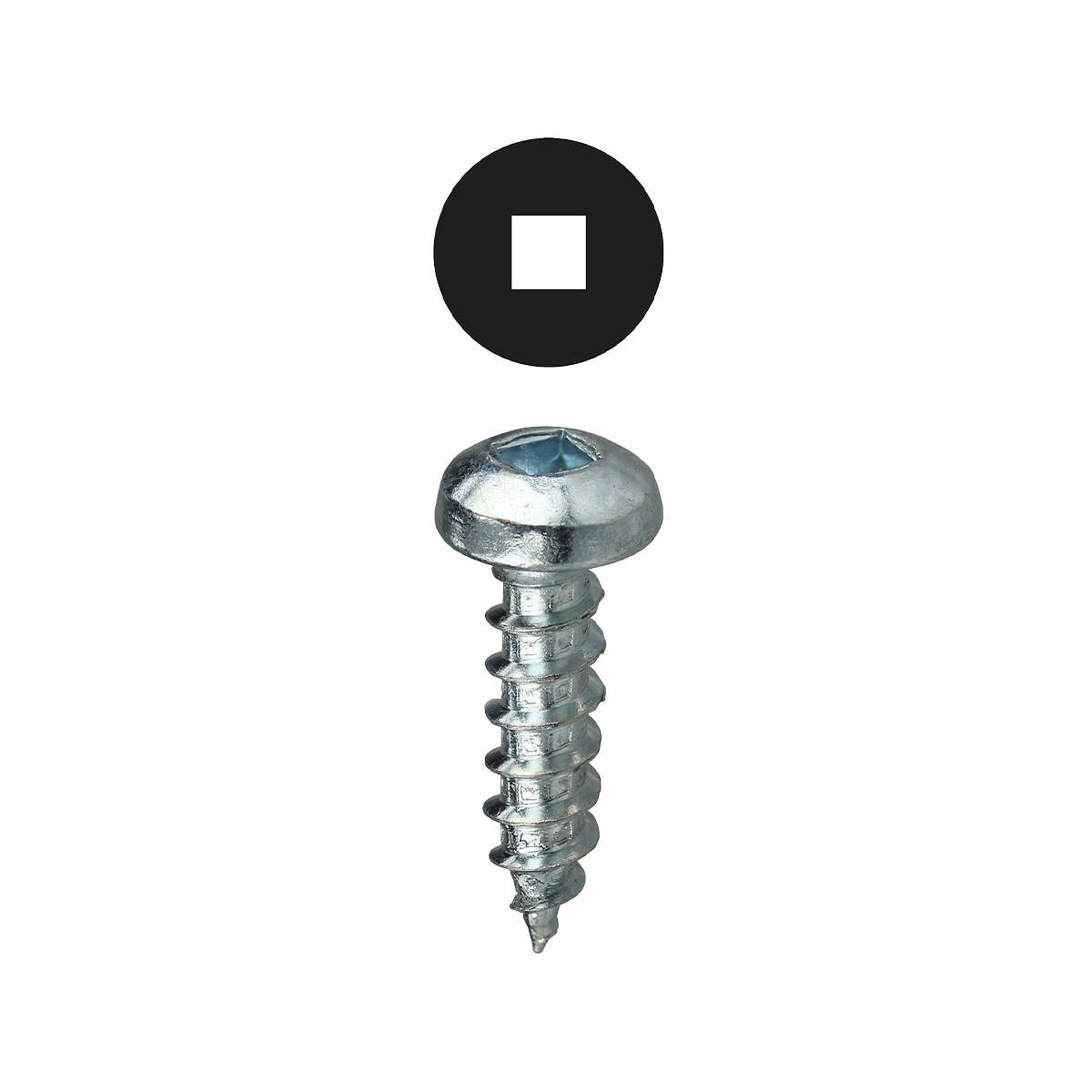 Dottie DDSMS123 Dottie #12 x 3 in Square Drive Pan Head Sheet Metal Screw DDSMS123