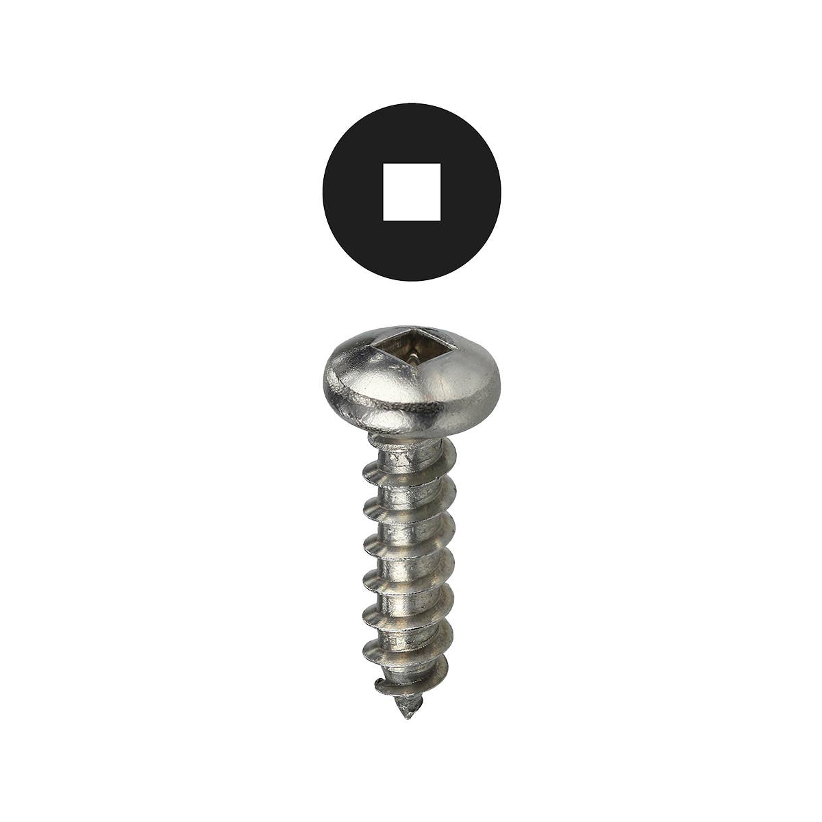 Dottie DDSMSS10112 Dottie #10 x 1-1/2 in Stainless Steel Square Drive Pan Head Sheet Metal Screw DDSMSS10112