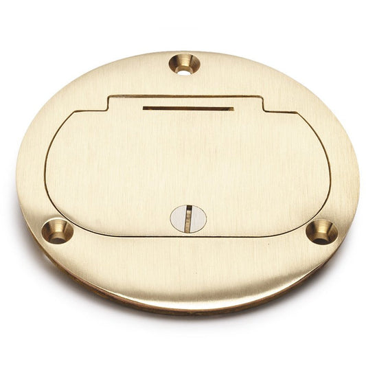 Lew Electric DFB-1-GFI Brass floor box cover