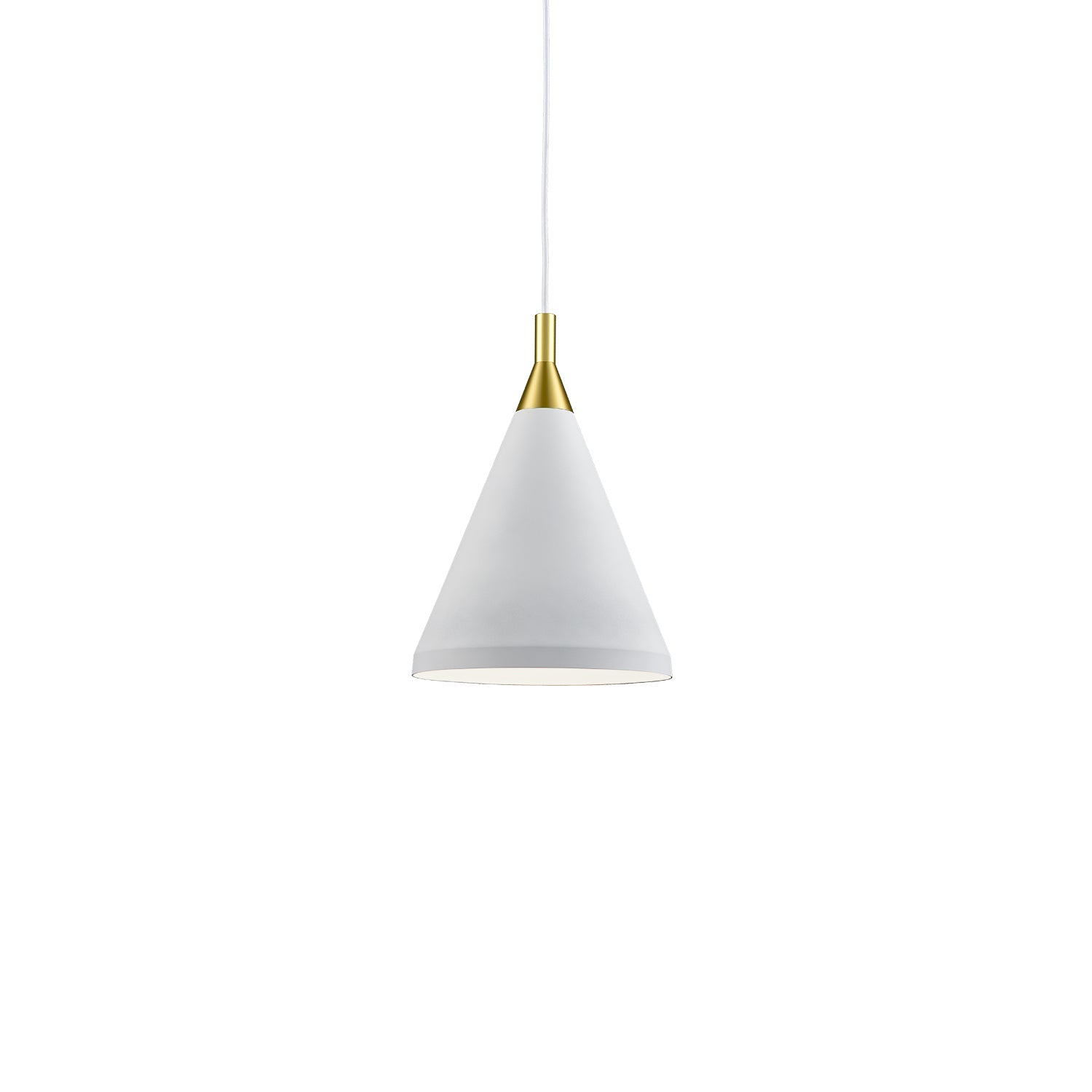Kuzco Dorothy white with gold detail pendant 492710-WH/GD