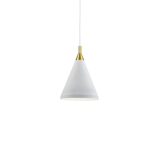 Kuzco Dorothy white with gold detail pendant 492710-WH/GD