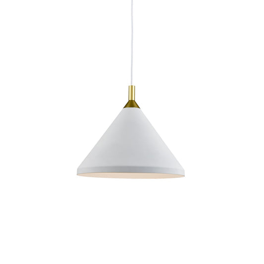 Kuzco Dorothy white with gold detail pendant 492814-WH/GD