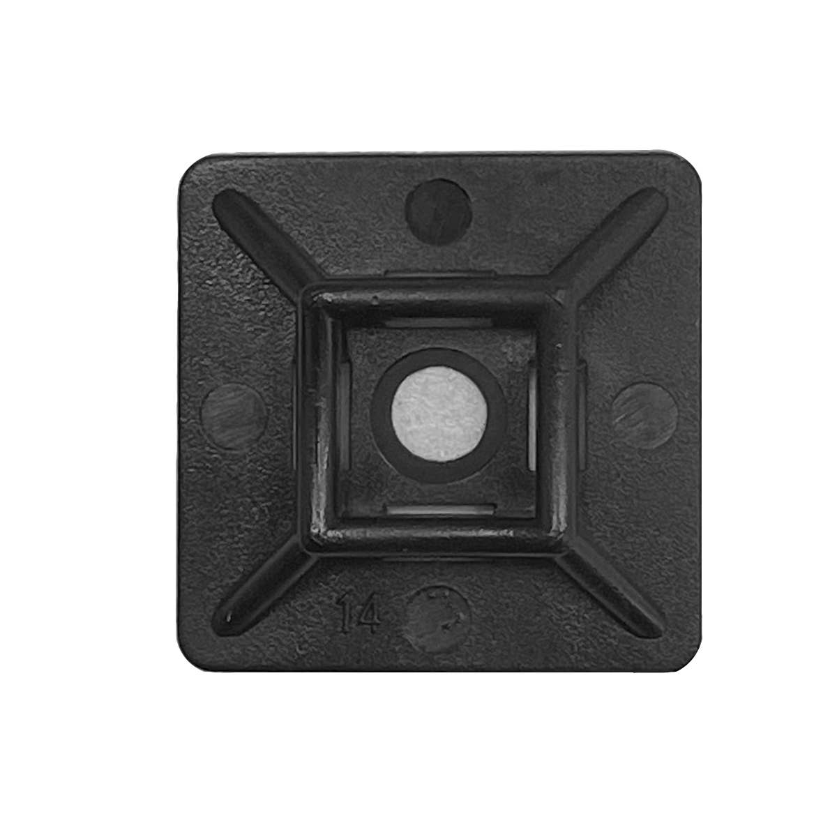 Dottie DT75SB Dottie 3/4 Inch X 3/4 Inch UV Black Cable Tie Mounting Base DT75SB