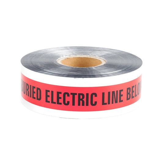Dottie DU01 Dottie 3 in x 1000 ft Red Detectable Tape Caution Buried Electric Line Below DU01