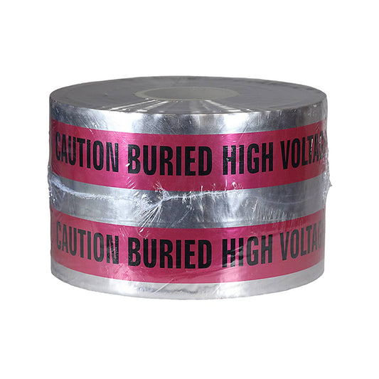 Dottie DU609 Dottie 6 in x 1000 ft Red Detectable Tape Caution Buried High Voltage Line Below DU609