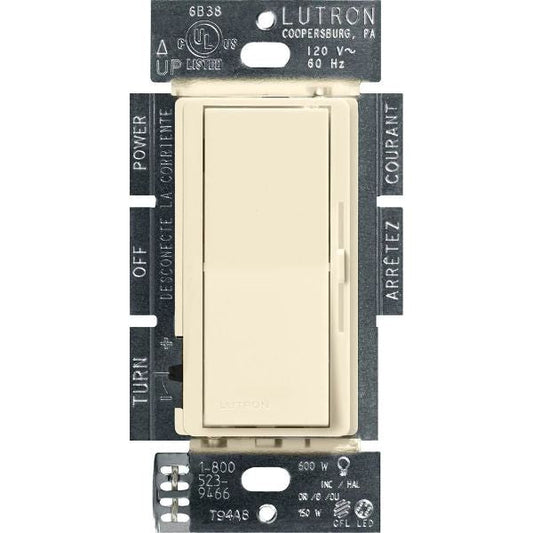 Lutron Diva LED+ dimmer switch in Almond