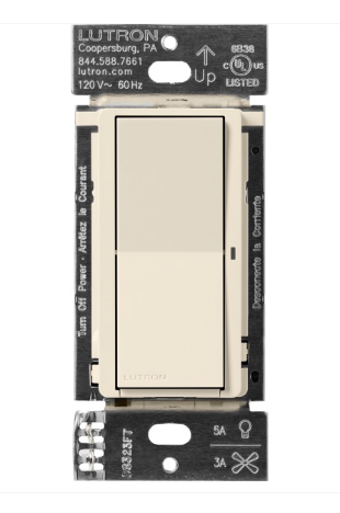 Lutron Caseta wireless smart switch in Light Almond