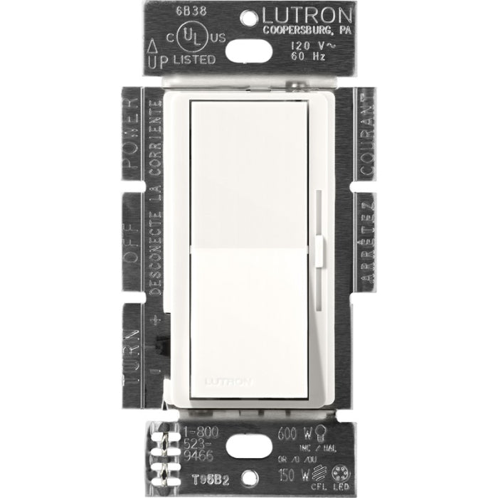Lutron Diva LED+ dimmer switch in Brilliant White