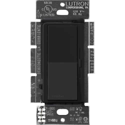 Lutron Diva LED+ dimmer switch in Midnight