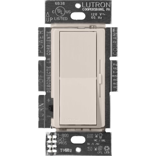 Lutron Diva LED+ dimmer switch in Taupe