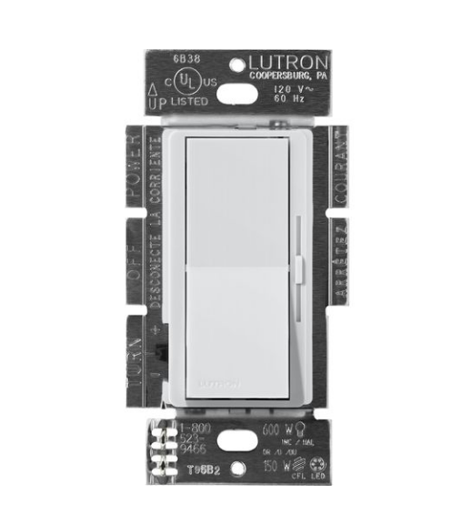Lutron Diva 3-wire dimmer switch in Mist